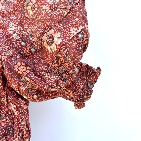 Ulla Johnson Juniper Mini Dress Prairie Cottage Milkmaid Rosebud Crimson Red 0 - Picture 8 of 12